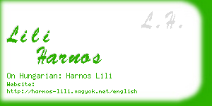 lili harnos business card